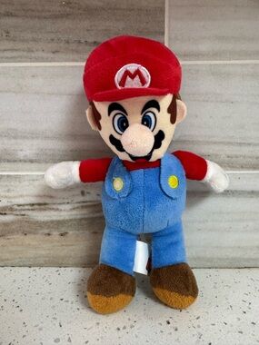 Super Mario Plush Toy Nintendo Stuffed Doll Red Hat Blue Overalls